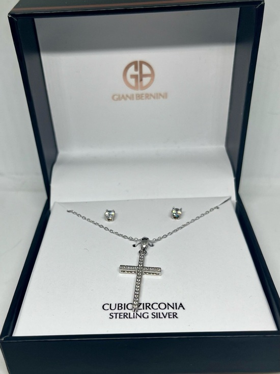 Giani Bernini Jewelry - Giani Bernini Cross Pendant Necklace & Earrings NIB